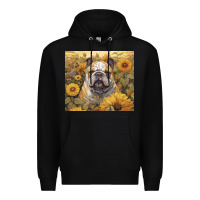 Black bulldog Premium Hoodie - Unal Design