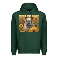 Sports Green bulldog Premium Hoodie - Unal Design