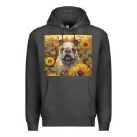 Charcoal Heather bulldog Premium Hoodie - Unal Design