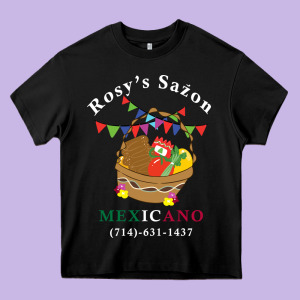 Logo For Rosys Saon Mexicano Heavy Core Tee Designed By Cowhidedigitalart