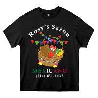 Black logo for rosys saon mexicano Heavy Core Tee - CowhideDigitalArt