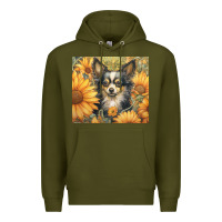 Army Green chihuahua Premium Hoodie - Unal Design