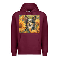 Burgundy chihuahua Premium Hoodie - Unal Design