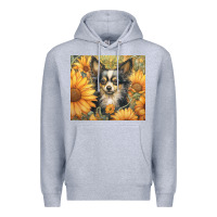 Heather Grey chihuahua Premium Hoodie - Unal Design