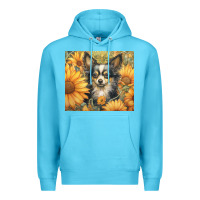 Ocean Blue chihuahua Premium Hoodie - Unal Design