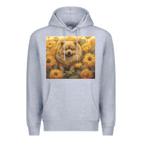 Heather Grey chow chow Premium Hoodie - Unal Design