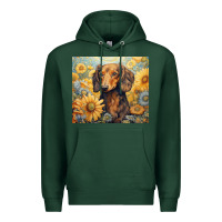 Sports Green dachshund Premium Hoodie - Unal Design