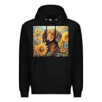Black dachshund Premium Hoodie - Unal Design