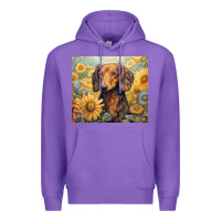 Purple dachshund Premium Hoodie - Unal Design