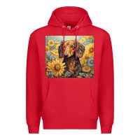 Red dachshund Premium Hoodie - Unal Design