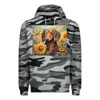 Slate Camo dachshund Premium Hoodie - Unal Design
