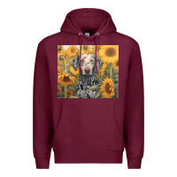 Burgundy dalmatian Premium Hoodie - Unal Design
