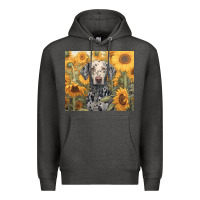 Charcoal Heather dalmatian Premium Hoodie - Unal Design