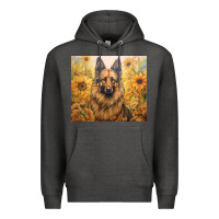 Charcoal Heather german shepherd Premium Hoodie - Unal Design