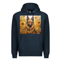 Navy german shepherd Premium Hoodie - Unal Design