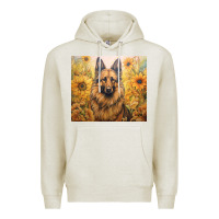 Oatmeal Heather german shepherd Premium Hoodie - Unal Design