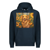 Navy golden retriever Premium Hoodie - Unal Design