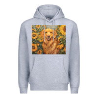 Heather Grey golden retriever Premium Hoodie - Unal Design