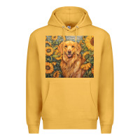 Mustard golden retriever Premium Hoodie - Unal Design