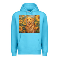 Ocean Blue golden retriever Premium Hoodie - Unal Design
