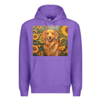 Purple golden retriever Premium Hoodie - Unal Design