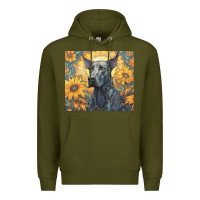 Army Green great dane Premium Hoodie - Unal Design