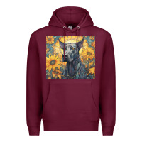Burgundy great dane Premium Hoodie - Unal Design