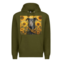 Army Green greyhound Premium Hoodie - Unal Design