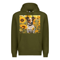 Army Green jack russel terrier Premium Hoodie - Unal Design