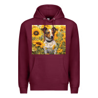 Burgundy jack russel terrier Premium Hoodie - Unal Design