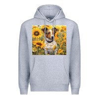 Heather Grey jack russel terrier Premium Hoodie - Unal Design