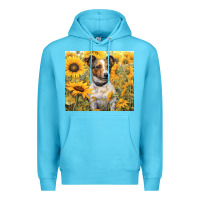 Ocean Blue jack russel terrier Premium Hoodie - Unal Design