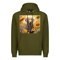 Army Green labrador retriever Premium Hoodie - Unal Design