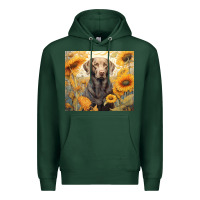 Sports Green labrador retriever Premium Hoodie - Unal Design