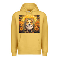 Antique Gold pembroke welsh corgi Premium Hoodie - Unal Design