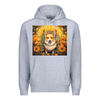 Heather Grey pembroke welsh corgi Premium Hoodie - Unal Design