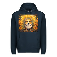 Navy pembroke welsh corgi Premium Hoodie - Unal Design