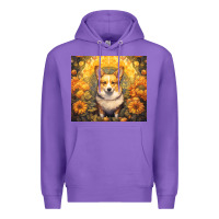Purple pembroke welsh corgi Premium Hoodie - Unal Design