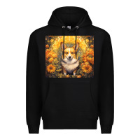 Black pembroke welsh corgi Premium Hoodie - Unal Design