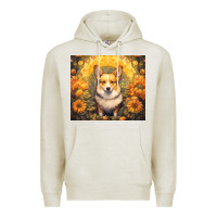 Oatmeal Heather pembroke welsh corgi Premium Hoodie - Unal Design