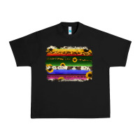 Black serape sunflowers leopard cowhide background Urban Heavy Tee - RanaPortraitStore