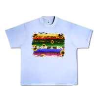 Grape Ice serape sunflowers leopard cowhide background Urban Heavy Tee - RanaPortraitStore