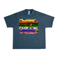 Midnight Navy serape sunflowers leopard cowhide background Urban Heavy Tee - RanaPortraitStore