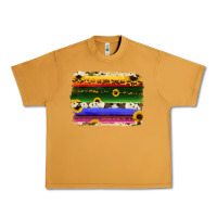 Peanut Butter serape sunflowers leopard cowhide background Urban Heavy Tee - RanaPortraitStore
