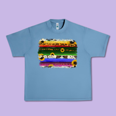 Serape Sunflowers Leopard Cowhide Background Urban Heavy Tee Designed By Ranaportraitstore