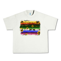 Pistachio serape sunflowers leopard cowhide background Urban Heavy Tee - RanaPortraitStore