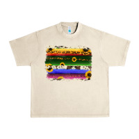 Sandshell serape sunflowers leopard cowhide background Urban Heavy Tee - RanaPortraitStore