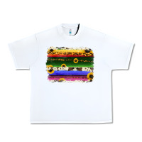 White serape sunflowers leopard cowhide background Urban Heavy Tee - RanaPortraitStore