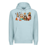 Blue Mist cookie coffee cup Premium Hoodie - AdoDesignShop