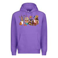 Purple cookie coffee cup Premium Hoodie - AdoDesignShop